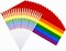 Progress Rainbow Pride Stick Flag - 50 Pack Small Mini USA American LGBTQ Hand Held Pride Gay Flag for Holidays Parades Rainbow Parties Donations or LGBT Community Events 8.2 x 5.7 inch